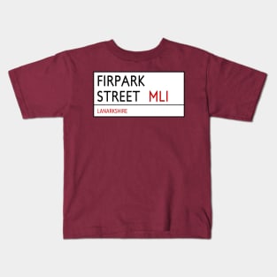 FIRPARK STREET Sign - MOTHERWELL Kids T-Shirt